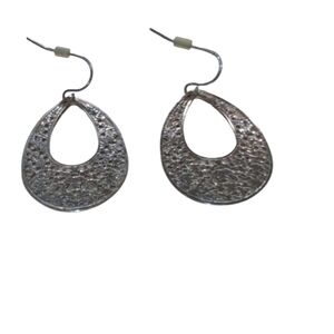 Gold Die Cut Teardrop Earrings